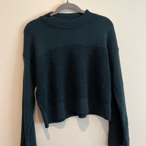 Dark Green Cropped Sweater